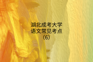 語文常見考點(diǎn)6