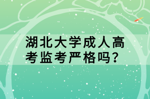 湖北大學(xué)成人高考監(jiān)考嚴(yán)格嗎？
