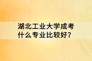 湖北工業(yè)大學成考什么專業(yè)比較好？