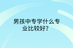 男孩中專學(xué)什么專業(yè)比較好？