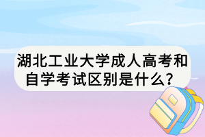 湖北工業(yè)大學(xué)成人高考和自學(xué)考試區(qū)別是什么？