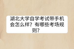 湖北大學(xué)自學(xué)考試帶手機(jī)會怎么樣？有哪些考場規(guī)則？