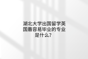 湖北大學(xué)出國(guó)留學(xué)英國(guó)最容易畢業(yè)的專業(yè)是什么？