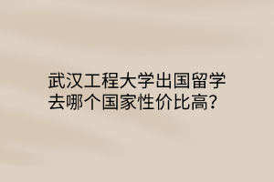 武漢工程大學(xué)出國(guó)留學(xué)去哪個(gè)國(guó)家性價(jià)比高？