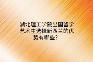 湖北理工學院出國留學藝術生選擇新西蘭的優(yōu)勢有哪些？