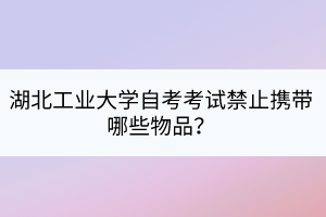 湖北工業(yè)大學自考考試禁止攜帶哪些物品？