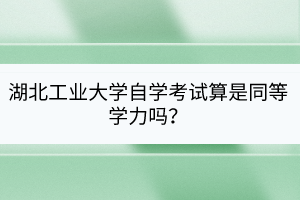 湖北工業(yè)大學(xué)自學(xué)考試算是同等學(xué)力嗎？