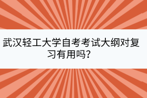 武漢輕工大學(xué)自考考試大綱對(duì)復(fù)習(xí)有用嗎？