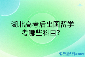 湖北高考后出國(guó)留學(xué)考哪些科目？