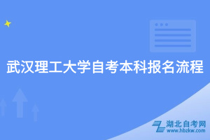 武漢理工大學自考本科報名流程