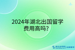 2024年湖北出國(guó)留學(xué)費(fèi)用高嗎？