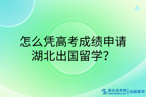 怎么憑高考成績申請(qǐng)湖北出國留學(xué)？