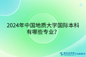 2024年中國(guó)地質(zhì)大學(xué)國(guó)際本科有哪些專業(yè)？