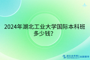 2024年湖北工業(yè)大學(xué)國(guó)際本科班多少錢？(1)