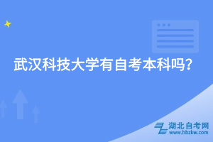 武漢科技大學有自考本科嗎？