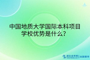 中國(guó)地質(zhì)大學(xué)國(guó)際本科項(xiàng)目學(xué)校優(yōu)勢(shì)是什么？