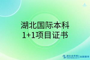 湖北國(guó)際本科1+1項(xiàng)目證書