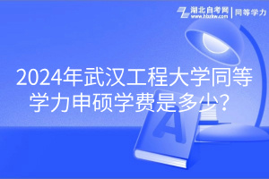 2024年武漢工程大學(xué)同等學(xué)力申碩學(xué)費(fèi)是多少？