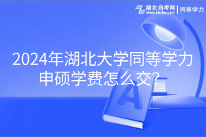 2024年湖北大學(xué)同等學(xué)力申碩學(xué)費(fèi)怎么交？