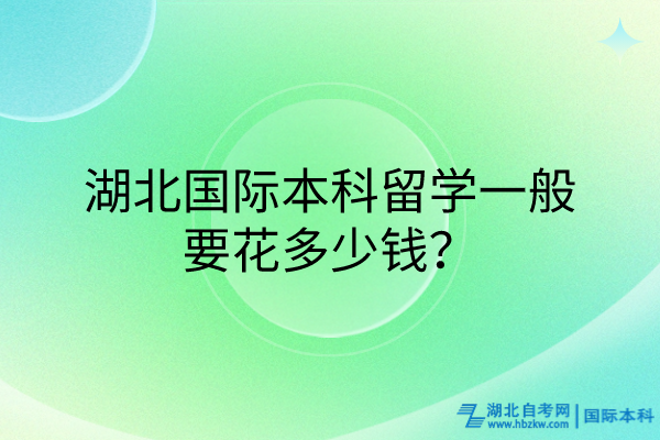 湖北國際本科留學一般要花多少錢？