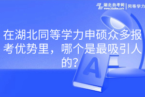 在湖北同等學(xué)力申碩眾多報(bào)考優(yōu)勢里，哪個(gè)是最吸引人的？