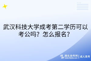 武漢科技大學(xué)成考第二學(xué)歷可以考公嗎？怎么報(bào)名？