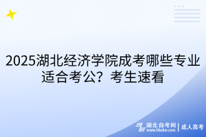2025湖北經(jīng)濟學院成考哪些專業(yè)適合考公？考生速看