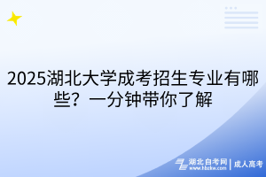 2025湖北大學(xué)成考招生專業(yè)有哪些？一分鐘帶你了解