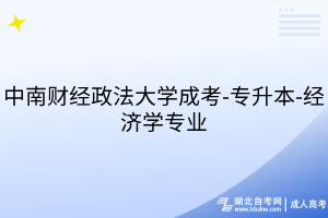 中南財經(jīng)政法大學(xué)成考-專升本-經(jīng)濟學(xué)專業(yè)