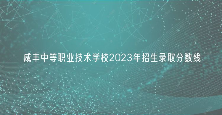 咸豐中等職業(yè)技術學校2023年招生錄取分數線