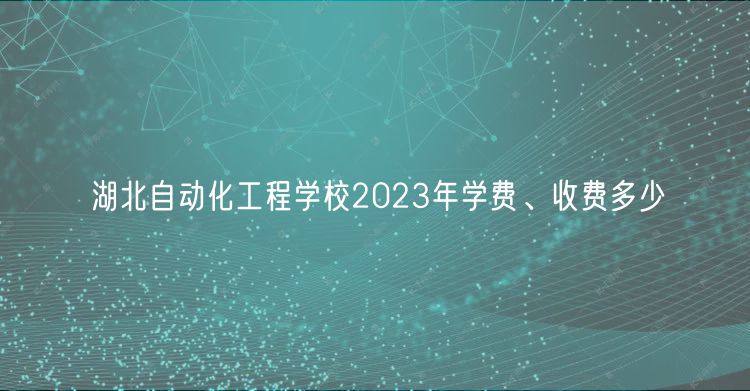 湖北自動化工程學(xué)校2023年學(xué)費(fèi)、收費(fèi)多少