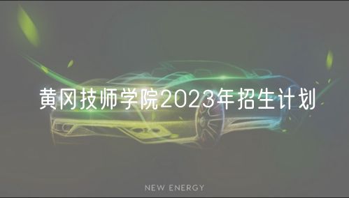 黃岡技師學(xué)院2023年招生計劃