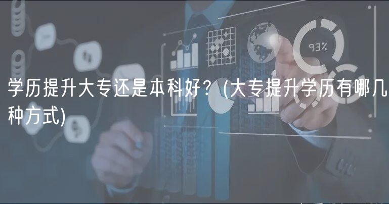 學(xué)歷提升大專還是本科好？(大專提升學(xué)歷有哪幾種方式)