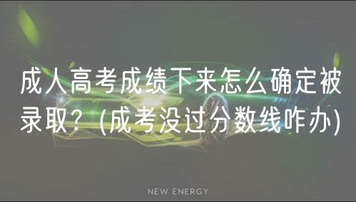 成人高考成績下來怎么確定被錄??？(成考沒過分數(shù)線咋辦)
