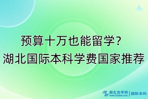 預(yù)算十萬(wàn)也能留學(xué)？湖北國(guó)際本科學(xué)費(fèi)國(guó)家推薦！