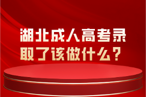 湖北成人高考錄取了該做什么？