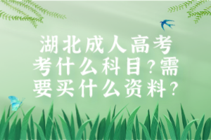湖北成人高考考什么科目？需要買什么資料？