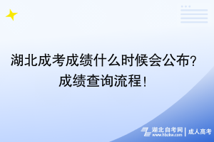 湖北成考成績(jī)什么時(shí)候會(huì)公布？成績(jī)查詢(xún)流程！