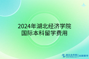 2024年湖北經(jīng)濟學院國際本科留學費用