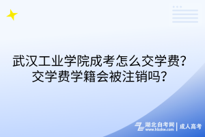 武漢工業(yè)學(xué)院成考怎么交學(xué)費？交學(xué)費學(xué)籍會被注銷嗎？