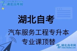 湖北自考汽車服務(wù)工程專升本專業(yè)課頂替表_頂替學(xué)分_頂替科目_頂替說明