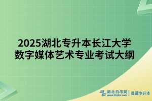2025年長(zhǎng)江大學(xué)普通專升本數(shù)字媒體藝術(shù)專業(yè)考試大綱