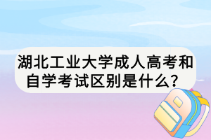 湖北工業(yè)大學成人高考和自學考試區(qū)別是什么？