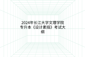 2024年長江大學(xué)文理學(xué)院專升本《設(shè)計素描》考試大綱