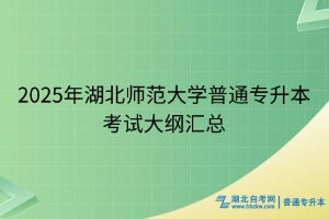 2025年湖北師范大學(xué)普通專升本考試大綱匯總