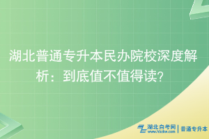 湖北普通專升本民辦院校深度解析：到底值不值得讀？