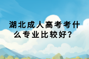 湖北成人高考考什么專業(yè)比較好？