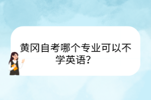 黃岡自考哪個專業(yè)可以不學英語？