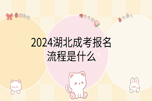 2024湖北成考報(bào)名流程是什么