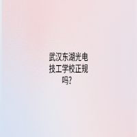 武漢東湖光電技工學校正規(guī)嗎？